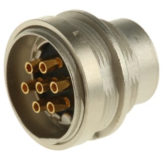 Lumberg 7 Pole Straight M16 DIN Plug Threaded Panel Mount Male 250V AC 5A SFV 70