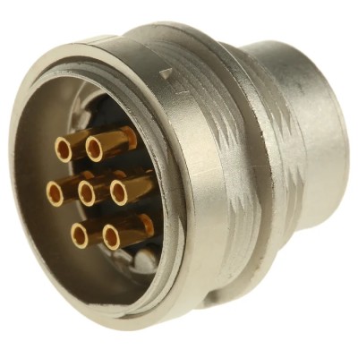 Lumberg 7 Pole Straight M16 DIN Plug Threaded Panel Mount Male 250V AC 5A SFV 70