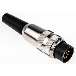 Lumberg 8 Pole Straight M16 DIN Plug, 60V AC, 5A, Threaded Cable Male Connector SV 81