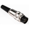 Lumberg 8 Pole Straight M16 DIN Plug, 60V AC, 5A, Threaded Cable Male Connector SV 81