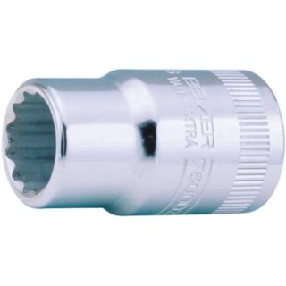 Bahco 1/2 in Drive 26 mm 12 Point Square Socket, Polished Alloy Steel, 43mm Overall Length 7800DM-26