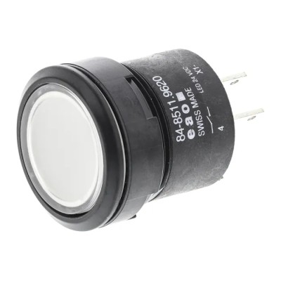 EAO 84 Series Illuminated Push Button Switch Momentary Panel Mount SPST 22.5 mm Cutout IP67 42 V dc K84-603.4015