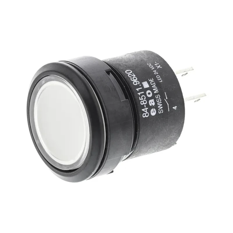 EAO 84 Series Illuminated Push Button Switch Momentary Panel Mount SPST 22.5 mm Cutout IP67 42 V dc K84-603.4015