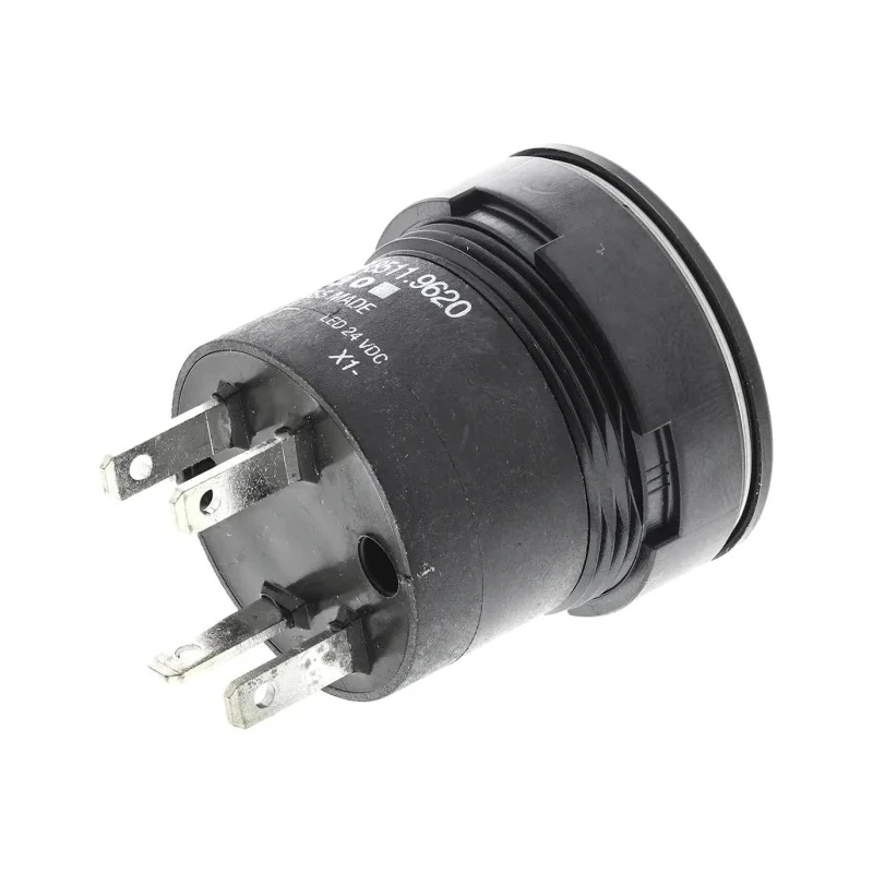 EAO 84 Series Illuminated Push Button Switch Momentary Panel Mount SPST 22.5 mm Cutout IP67 42 V dc K84-603.4015