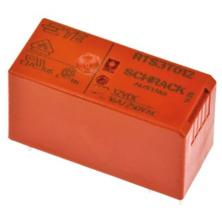 TE Connectivity PCB Power Relay 12V DC Coil 16A Switching Current SPST RTS3T012