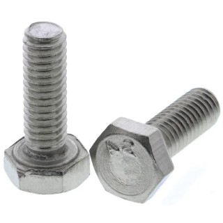 RS PRO Plain Stainless Steel Hex Bolt M4 x 12 mm, DIN 933 Standard 520-015