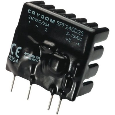 Crydom SPFE Series Solid State Relay, 25 A Load, PCB Mount, 280 Vrms Load, 32V Control SPFE240D25