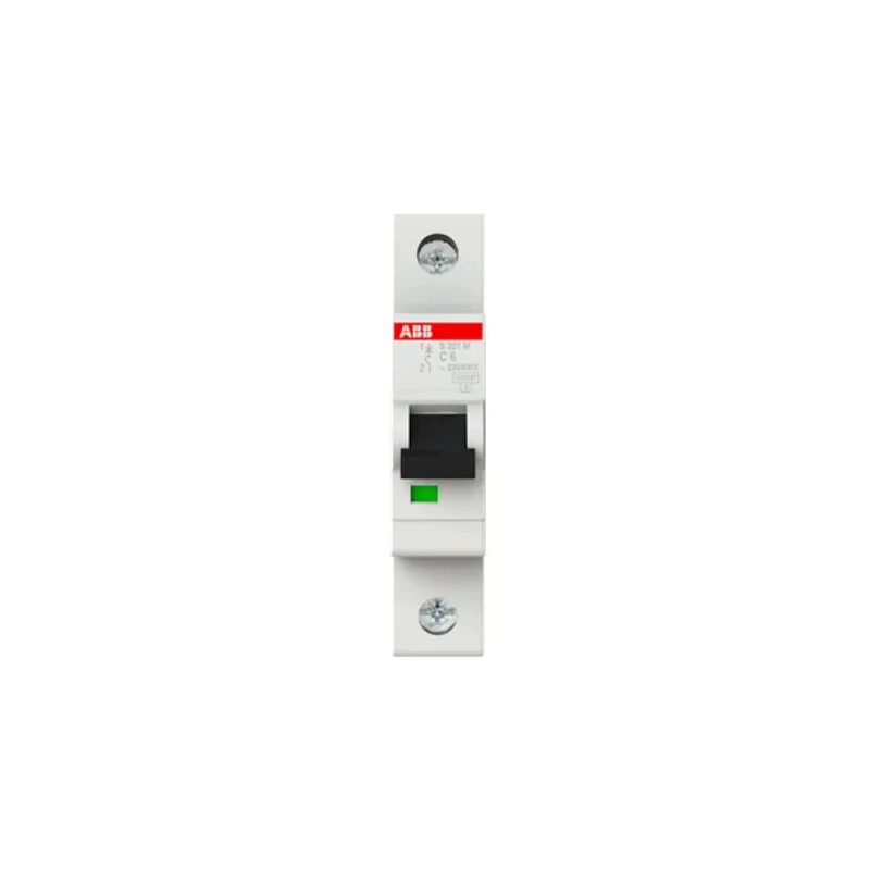 ABB System Pro M Compact Miniature Circuit Breaker, 1-Pole, 6A, Type C, 253V AC, 72V DC, 10kA 2CDS271001R0064 S201M-C6