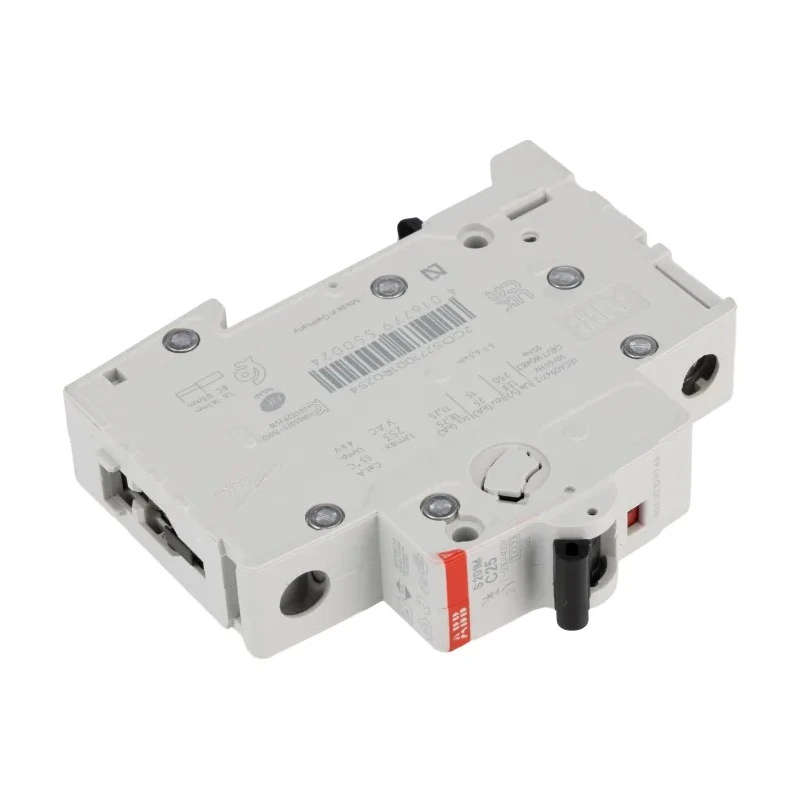ABB Miniature Circuit Breaker System Pro M Compact 1-Pole 25A Type C 253V AC 72V DC 10kA Breaking 2CDS271001R0254 S201M-C25