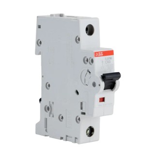 ABB System Pro M Compact Miniature Circuit Breaker 1-Pole 63A Type C 253V AC 72V DC 10kA Breaking 2CDS271001R0634 S201M-C63