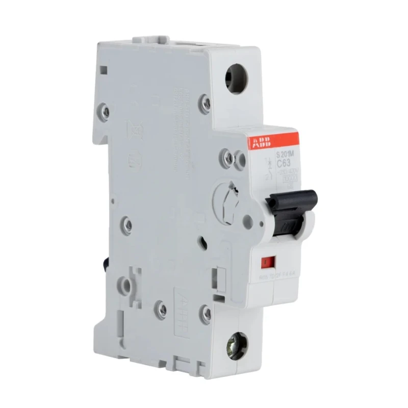 ABB System Pro M Compact Miniature Circuit Breaker 1-Pole 63A Type C 253V AC 72V DC 10kA Breaking 2CDS271001R0634 S201M-C63