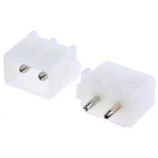 TE Connectivity Commercial MATE-N-LOK Series Straight Through Hole PCB Header, 2 Contacts, 5.08 mm Pitch, 1 Row 350209-1