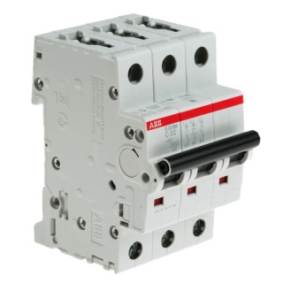 ABB System Pro M Compact Miniature Circuit Breaker 3-Pole 32A Type C 440V AC 12V DC 10kA Breaking 2CDS273001R0324 S203M-C32