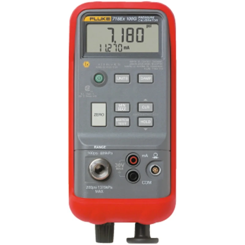 Fluke 718 EX Handheld Pressure Calibrator -830 mbar to 20 bar Range, ±0.05% Accuracy, Alkaline Battery FLUKE-718EX 300/APAC