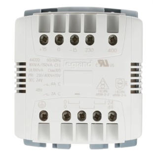 Legrand 100 VA DIN Rail Transformer with 230 to 400 V Primary Voltage, Screw and DIN Rail Mount 0 442 33