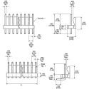 TE Connectivity MTA-100 Series Right Angle Through Hole Pin Header 2 Contacts 2.54 mm Pitch 1 Row Unshrouded 640457-2