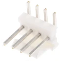 TE Connectivity MTA-100 Series Right Angle Through Hole Pin Header 4 Contacts 2.54 mm Pitch 1 Row Unshrouded 640457-4