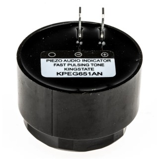 RS PRO 70 dB Panel Mount Fast Pulse Internal Piezo Buzzer Component 42.5 mm Diameter, 33 mm Height, 6 V AC/DC Min 535-8461