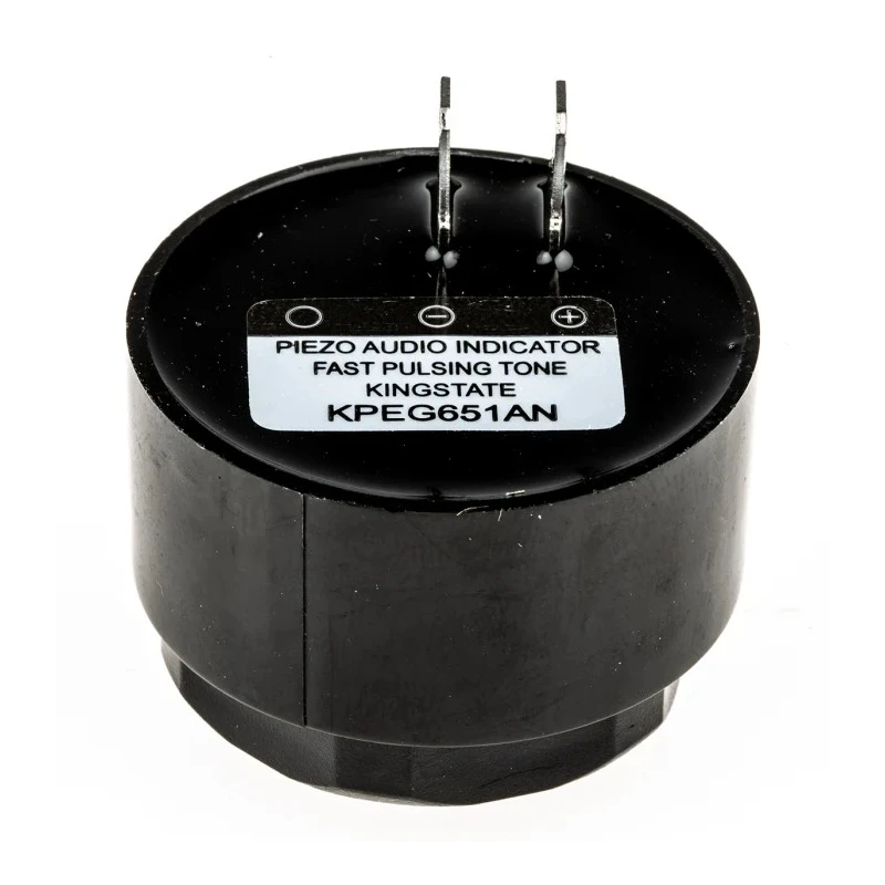 RS PRO 70 dB Panel Mount Fast Pulse Internal Piezo Buzzer Component 42.5 mm Diameter, 33 mm Height, 6 V AC/DC Min 535-8461