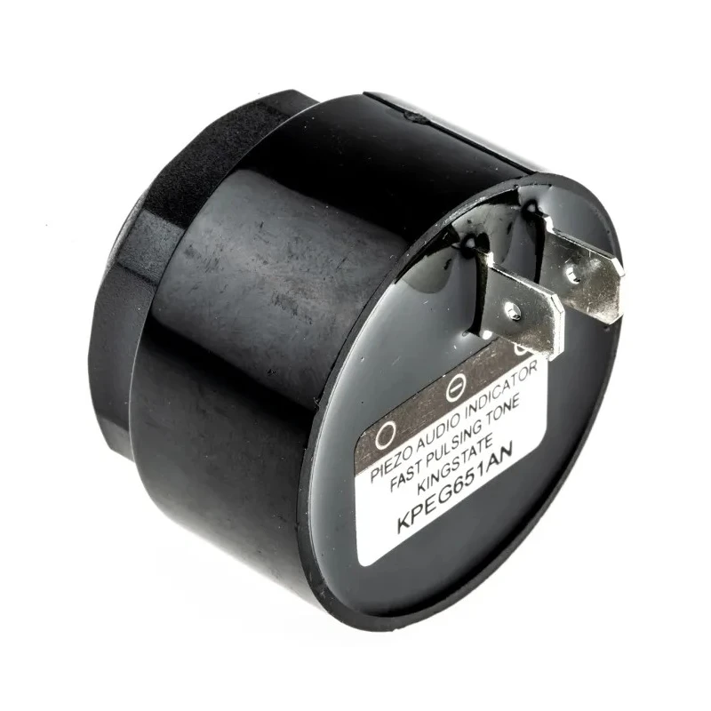 RS PRO 70 dB Panel Mount Fast Pulse Internal Piezo Buzzer Component 42.5 mm Diameter, 33 mm Height, 6 V AC/DC Min 535-8461