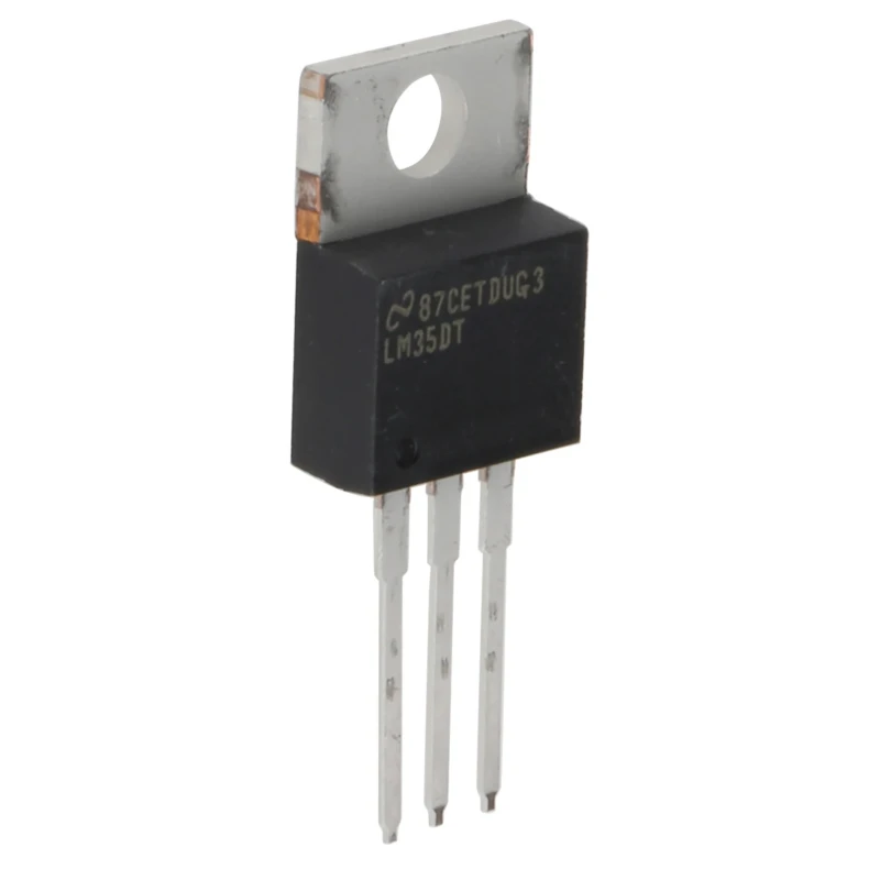 Texas Instruments Voltage Output Temperature Sensor, Analogue, Through Hole Mount, 3-Pin TO-220 Package, ±0.6°C Accuracy LM35