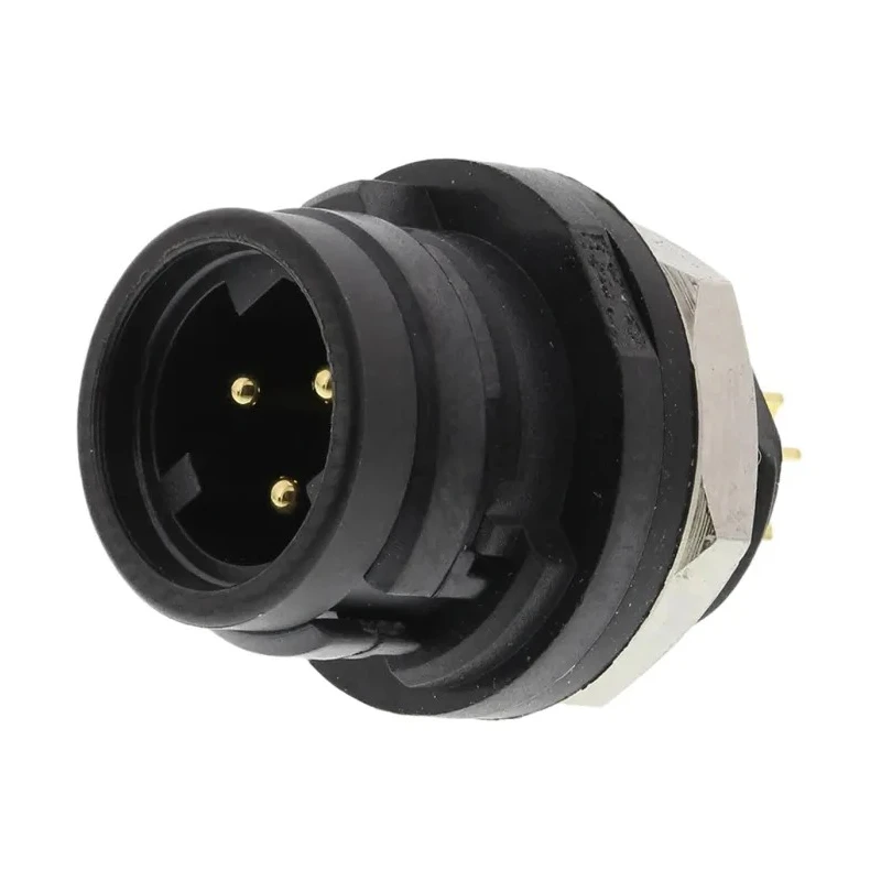 Hirose Miniature Circular Connector, 3 Contacts, Panel Mount, Socket Male, IP67 IP68, 100V AC, 5A, HR30 Series 
