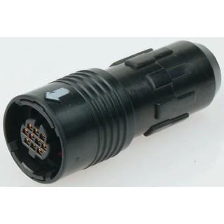 Hirose Miniature Waterproof Circular Connector, 12 Contacts, Cable Plug, Female, IP67 IP68, 30V AC, 2A Current, HR30 Series 