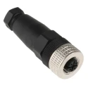 Telemecanique Sensors Circular Connector 4 Contacts M12 Socket Female IP67 Cable Mount XZCC12FDM40B