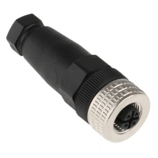 Telemecanique Sensors Circular Connector 4 Contacts M12 Socket Female IP67 Cable Mount XZCC12FDM40B