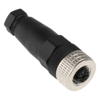 Telemecanique Sensors Circular Connector 4 Contacts M12 Socket Female IP67 Cable Mount XZCC12FDM40B