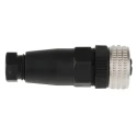 Telemecanique Sensors Circular Connector 4 Contacts M12 Socket Female IP67 Cable Mount XZCC12FDM40B