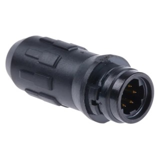 Hirose Circular Connector Miniature Socket, 6 Contacts, Cable Mount, IP67/IP68, 100V AC, 2A, Gold Plating HR30