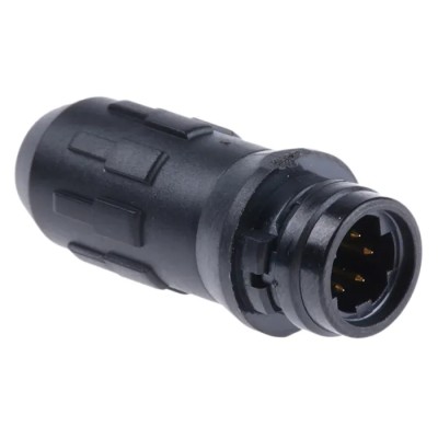 Hirose Circular Connector Miniature Socket, 6 Contacts, Cable Mount, IP67/IP68, 100V AC, 2A, Gold Plating HR30