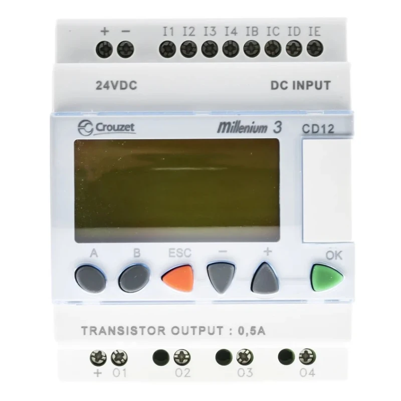 Crouzet Millenium 3 Series Logic Module, 8-Input, Analogue Digital Input, 4 Transistor Outputs, 24V DC, 500mA 88970042