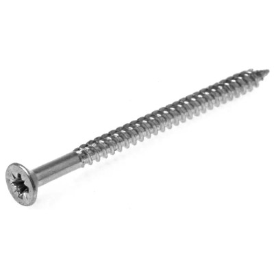 RS PRO Pozidriv Countersunk Steel Wood Screw Bright Zinc 8 Thread 2.5in Length 521-204