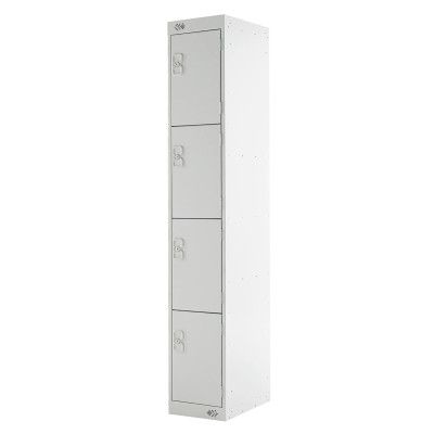 RS PRO 4 Door Steel Grey Industrial Locker 1800 mm x 300 mm x 300 mm 521-487