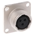 Hirose Circular Connector, 3 Contacts, Panel Mount Socket Female, M18 Connector, Straight Orientation, 250, 350V JR13RK-3S