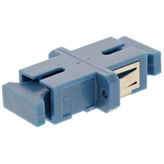 RS PRO Fibre Optic Adapter SC to SC Single Mode Simplex Blue Ceramic Housing 536-7566