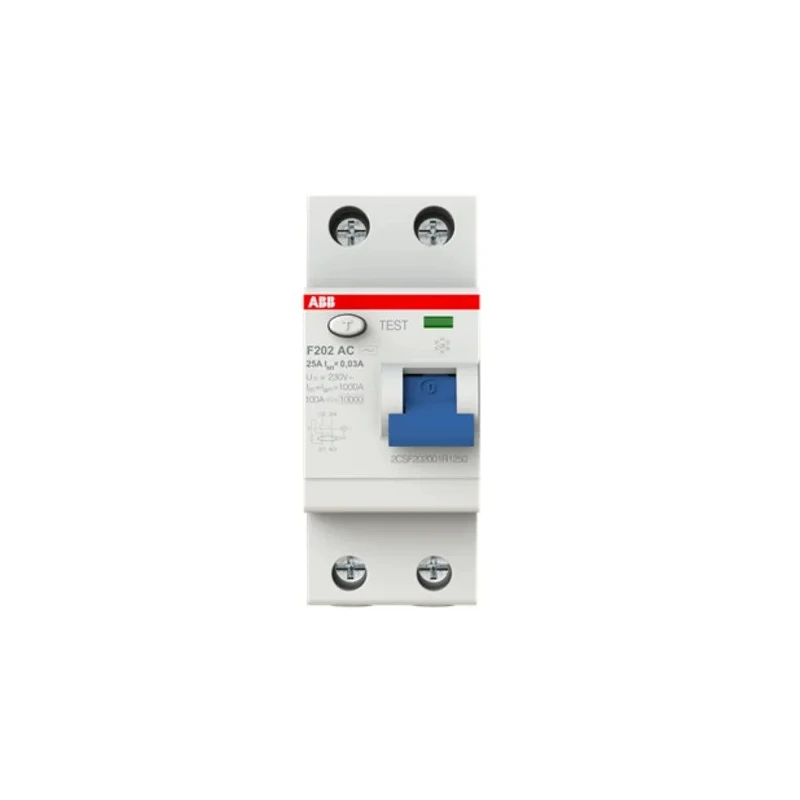 ABB F200 Series Residual Current Circuit Breaker 25A 2-Pole 30mA Type AC 230V AC 2CSF202001R1250 F202 AC-25/0,03