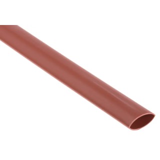 RS PRO Halogen Free Heat Shrink Tubing Brown 9.5 mm Sleeve Diameter x 1.2 m Length 2:1 Ratio 537-8061