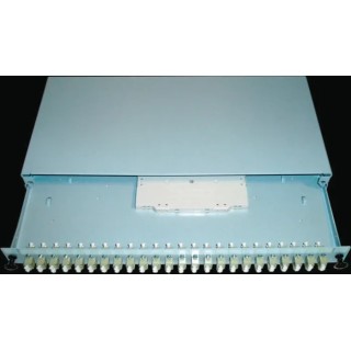 RS PRO 24 Port LC Duplex Multimode Fibre Optic Patch Panel Sliding, 1U Rack Height, Sheet Steel, 483x44x200 mm 536-7803