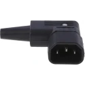 Schurter C14 Right Angle Cable IEC Connector Male, 250V, 10A 4733.0000