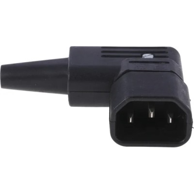 Schurter C14 Right Angle Cable IEC Connector Male, 250V, 10A 4733.0000