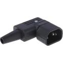 Schurter C14 Right Angle Cable IEC Connector Male, 250V, 10A 4733.0000
