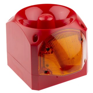 Klaxon Nexus Series Amber Sounder-Beacon Combination IP21 IP65 IP66 IP67 230V AC Wall Mount 105 dB @ 1m Electronic PNC-0007