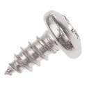 RS PRO Plain Stainless Steel Pan Head Self-Tapping Screw Thread Size 8 Length 9.5mm 521-608
