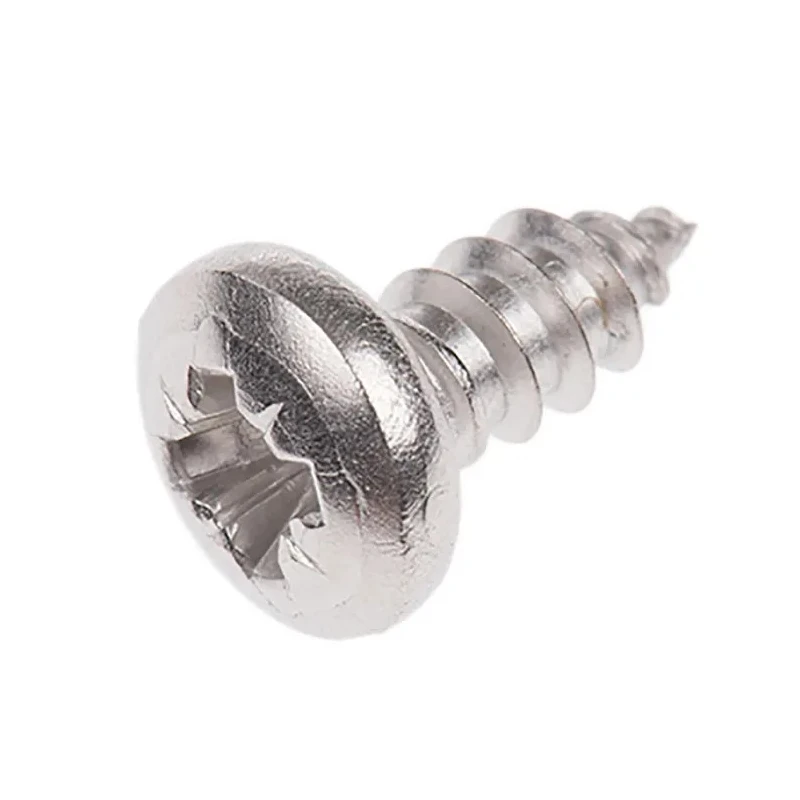RS PRO Plain Stainless Steel Pan Head Self-Tapping Screw Thread Size 8 Length 9.5mm 521-608