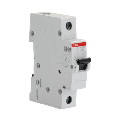 ABB ComPact Home SH200 Miniature Circuit Breaker, 1-Pole, 32A, Type B, 440V AC, 60V DC, 6 kA Breaking Capacity SH200
