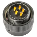 Amphenol Limited Brass Straight 5-Way Cable MIL Spec Circular Connector Male Olive, Female Contacts, Shell 62GB-56T14-05SN