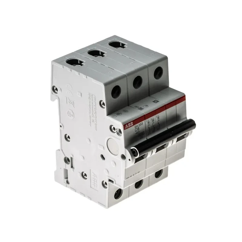 ABB ComPact Home Miniature Circuit Breaker 3-Pole 6A Type C 440V AC 6 kA Breaking Capacity SH200